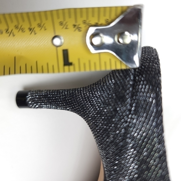 Alexandre Birman Black Silver Sparkle Slingback Heels Size 36.5 - Picture 10 of 15